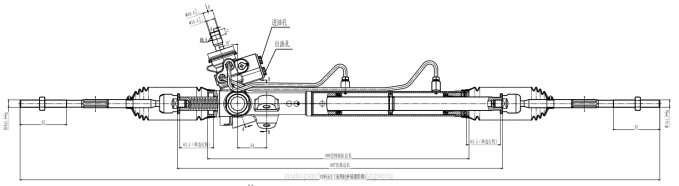 Repuestos De Motos Al Mayor Peru cremallera de dirección asistida 516127ab 2V4B2786 DODGE/CHRYSLER