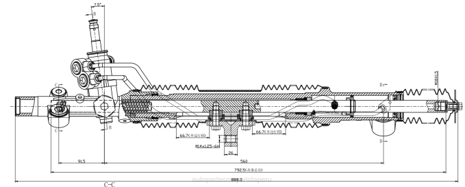 Repuestos De Auto La Plata cremallera de dirección asistida 53601-s7c-g02 2V4B2531 HONDA